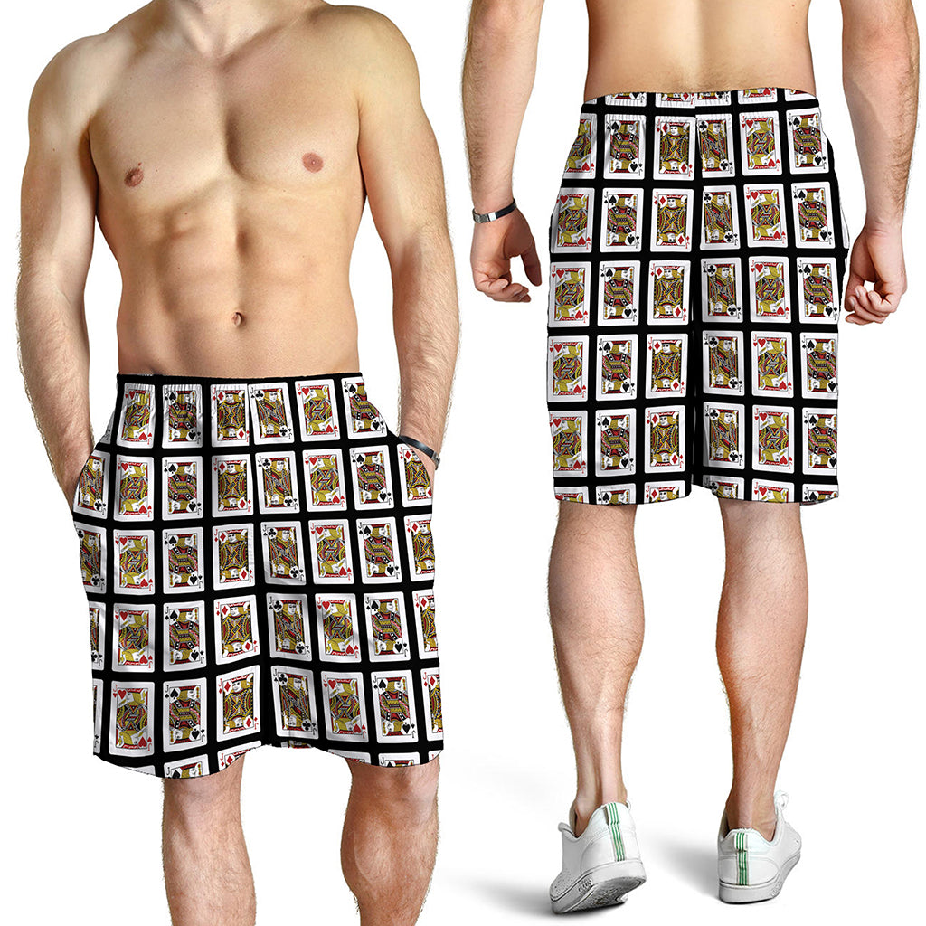 Four Jacks Playing Cards Pattern Print Men's Shorts