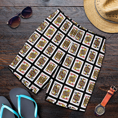 Four Jacks Playing Cards Pattern Print Men's Shorts