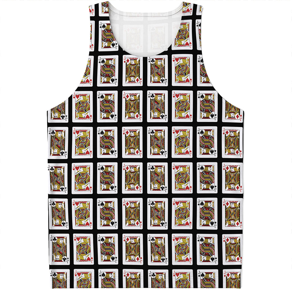 Four Jacks Playing Cards Pattern Print Men's Tank Top