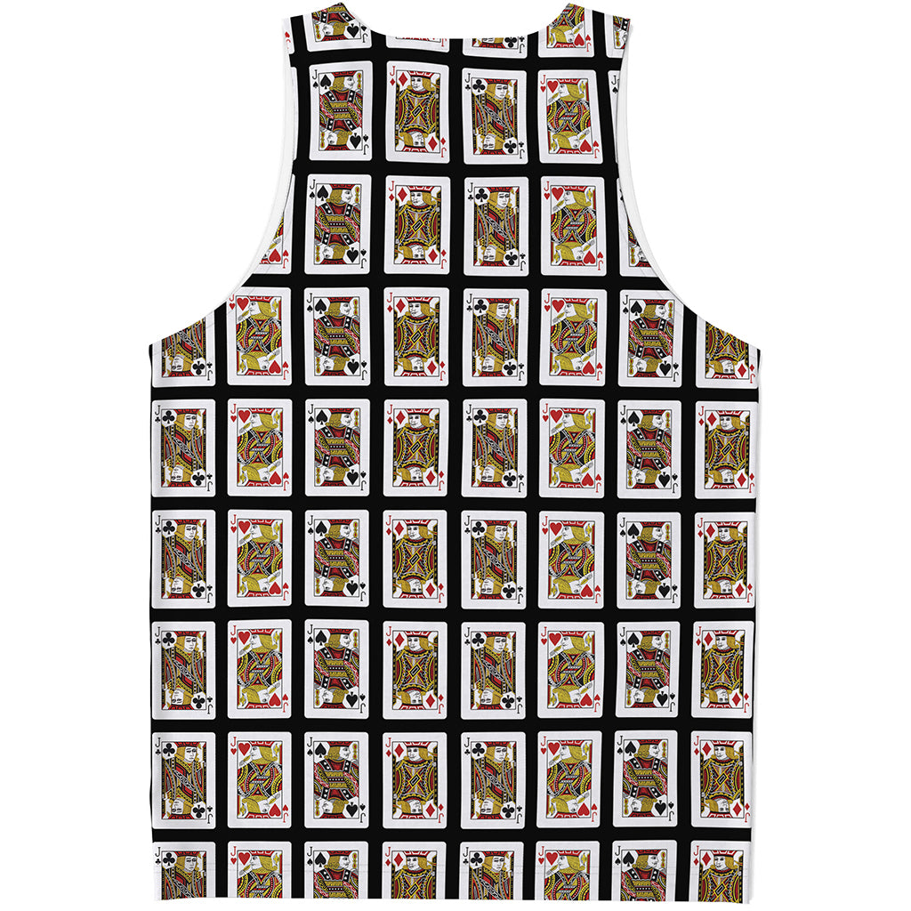 Four Jacks Playing Cards Pattern Print Men's Tank Top