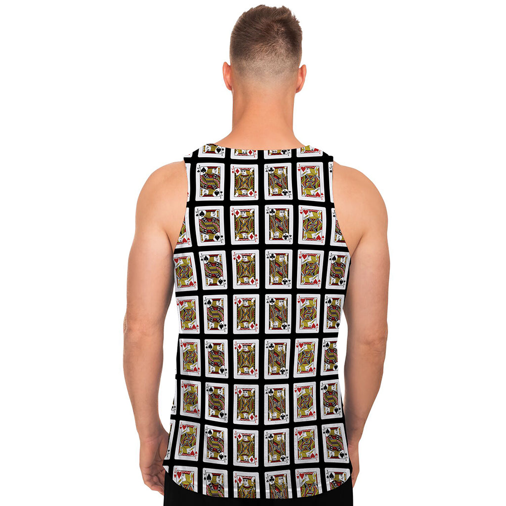 Four Jacks Playing Cards Pattern Print Men's Tank Top