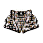 Four Jacks Playing Cards Pattern Print Muay Thai Boxing Shorts