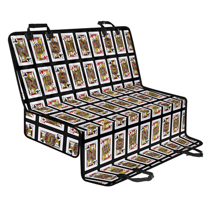 Four Jacks Playing Cards Pattern Print Pet Car Back Seat Cover