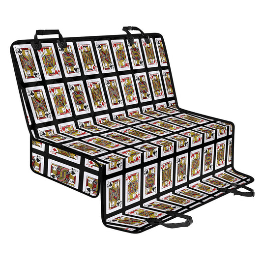 Four Jacks Playing Cards Pattern Print Pet Car Back Seat Cover