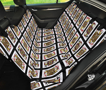 Four Jacks Playing Cards Pattern Print Pet Car Back Seat Cover