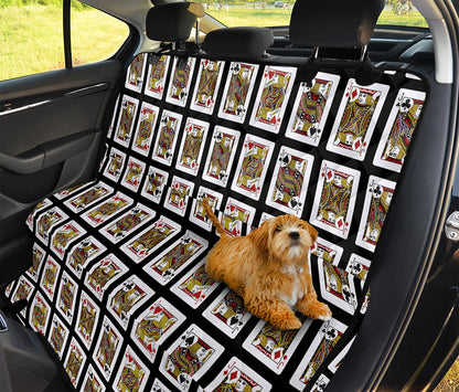 Four Jacks Playing Cards Pattern Print Pet Car Back Seat Cover
