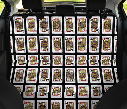 Four Jacks Playing Cards Pattern Print Pet Car Back Seat Cover