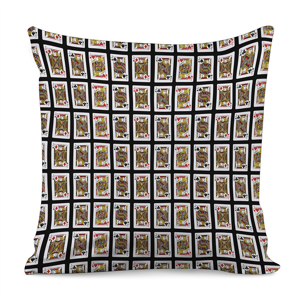 Four Jacks Playing Cards Pattern Print Pillow Cover