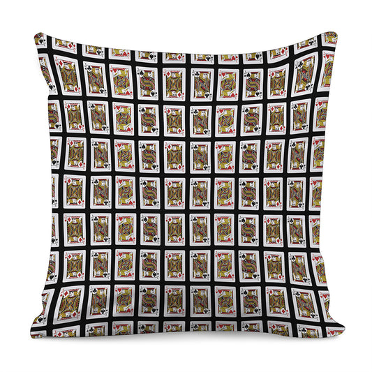 Four Jacks Playing Cards Pattern Print Pillow Cover