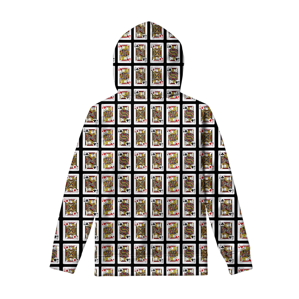Four Jacks Playing Cards Pattern Print Pullover Hoodie