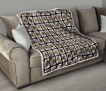 Four Jacks Playing Cards Pattern Print Quilt