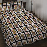 Four Jacks Playing Cards Pattern Print Quilt Bed Set