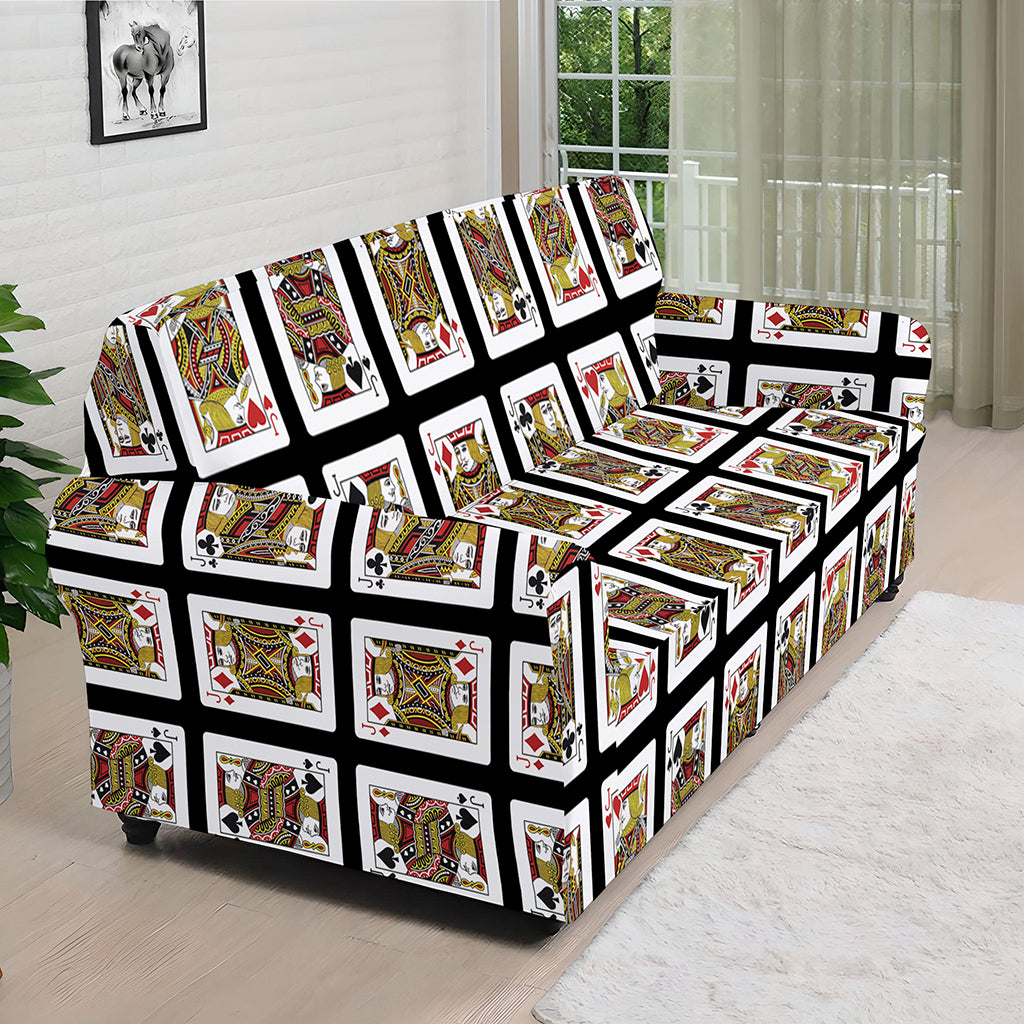 Four Jacks Playing Cards Pattern Print Sofa Cover