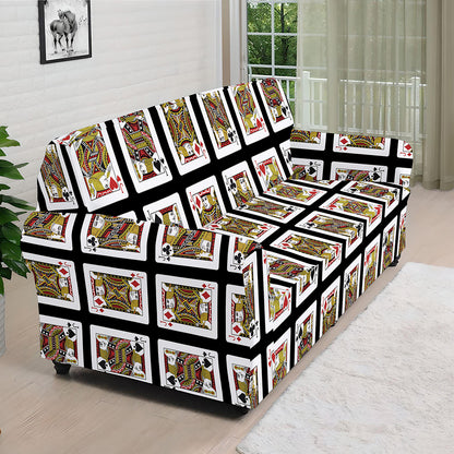 Four Jacks Playing Cards Pattern Print Sofa Cover