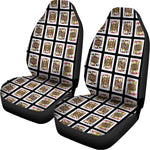Four Jacks Playing Cards Pattern Print Universal Fit Car Seat Covers