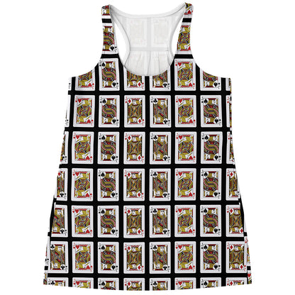 Four Jacks Playing Cards Pattern Print Women's Racerback Tank Top