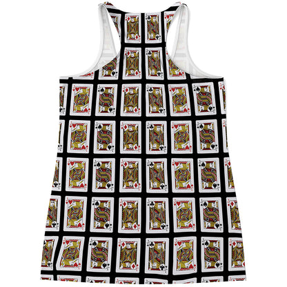 Four Jacks Playing Cards Pattern Print Women's Racerback Tank Top