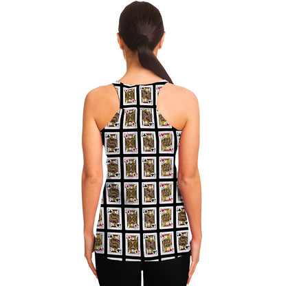 Four Jacks Playing Cards Pattern Print Women's Racerback Tank Top