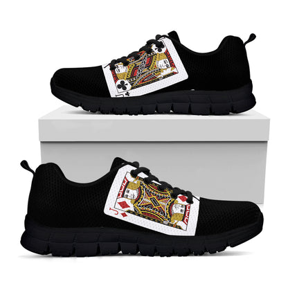 Four Jacks Playing Cards Print Black Sneakers