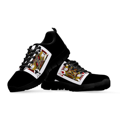 Four Jacks Playing Cards Print Black Sneakers
