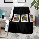 Four Jacks Playing Cards Print Blanket