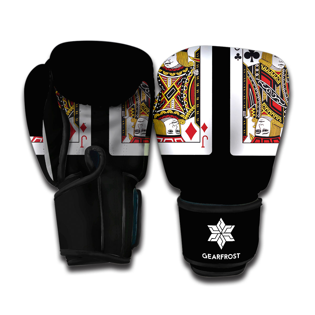 Four Jacks Playing Cards Print Boxing Gloves