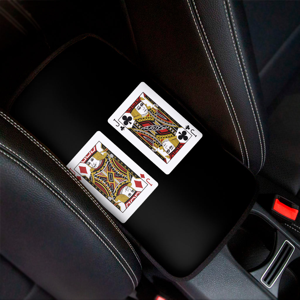 Four Jacks Playing Cards Print Car Center Console Cover