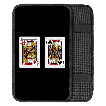 Four Jacks Playing Cards Print Car Center Console Cover