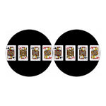 Four Jacks Playing Cards Print Car Coasters