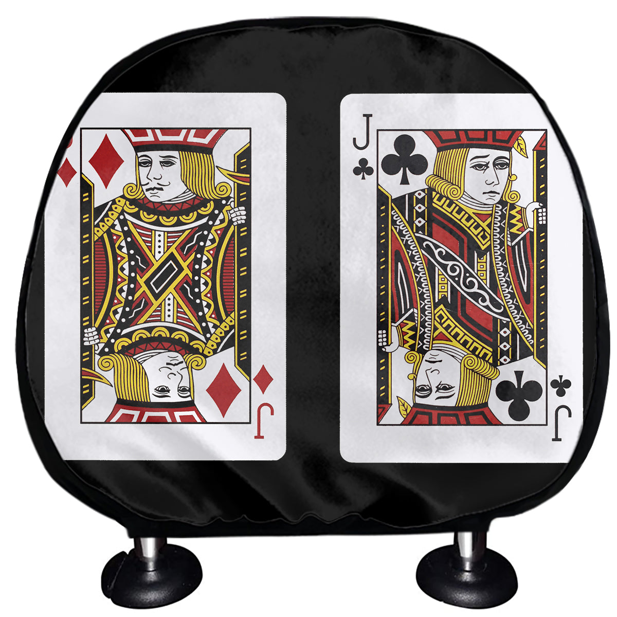 Four Jacks Playing Cards Print Car Headrest Covers