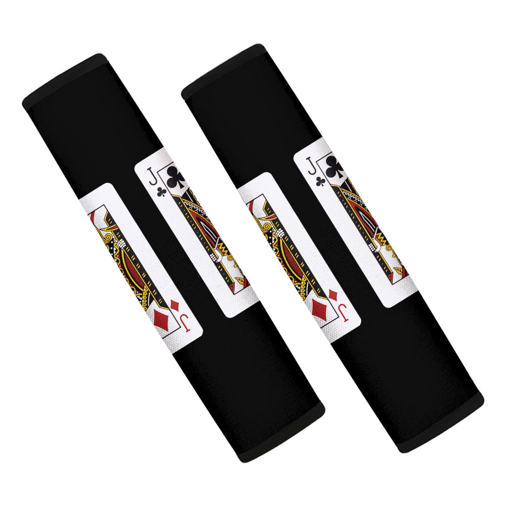 Four Jacks Playing Cards Print Car Seat Belt Covers