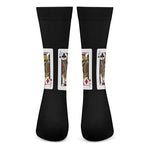 Four Jacks Playing Cards Print Crew Socks