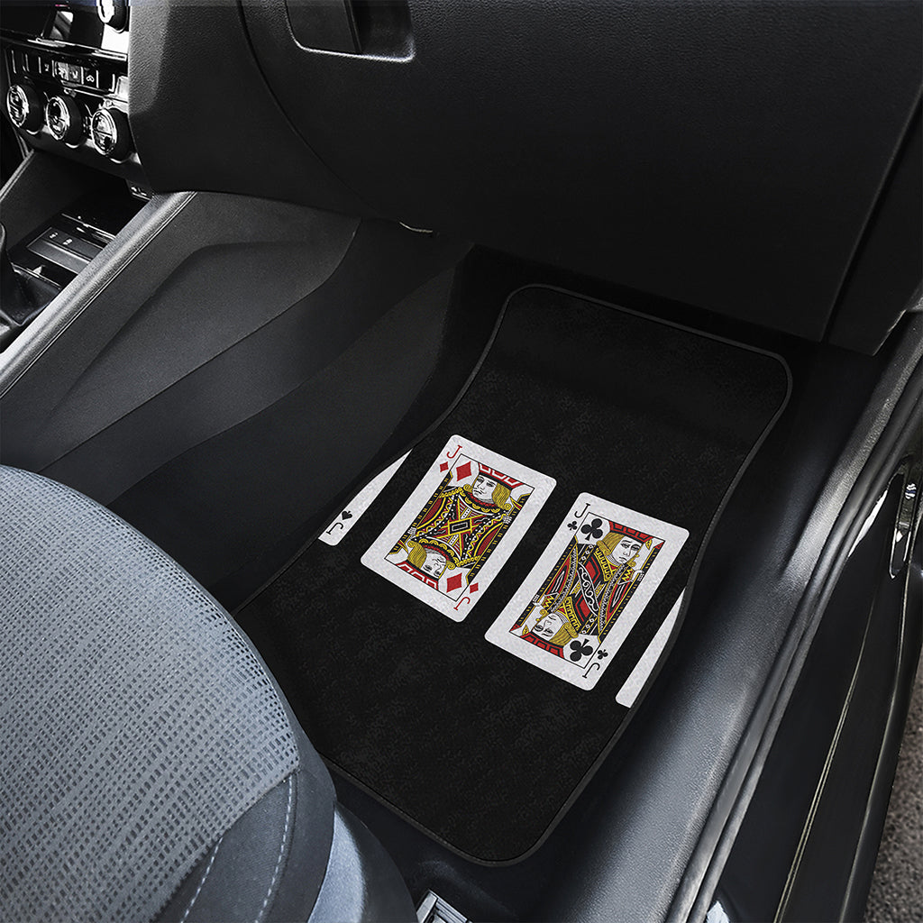 Four Jacks Playing Cards Print Front Car Floor Mats