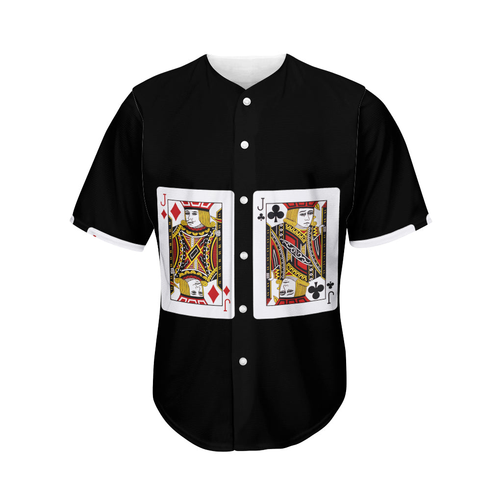 Four Jacks Playing Cards Print Men's Baseball Jersey