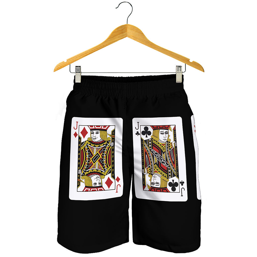 Four Jacks Playing Cards Print Men's Shorts
