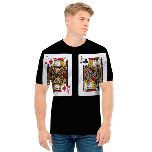Four Jacks Playing Cards Print Men's T-Shirt