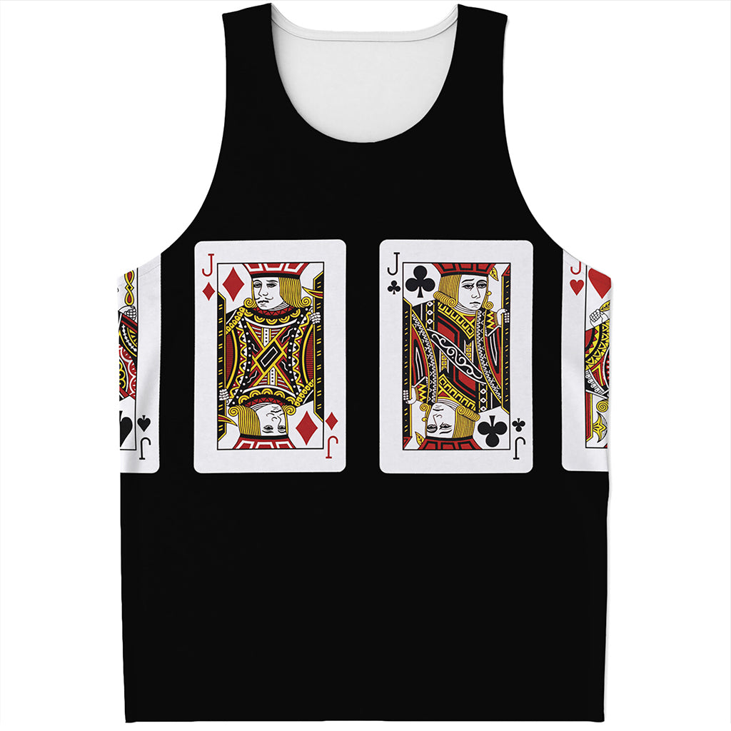 Four Jacks Playing Cards Print Men's Tank Top