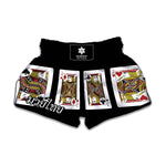 Four Jacks Playing Cards Print Muay Thai Boxing Shorts