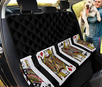 Four Jacks Playing Cards Print Pet Car Back Seat Cover