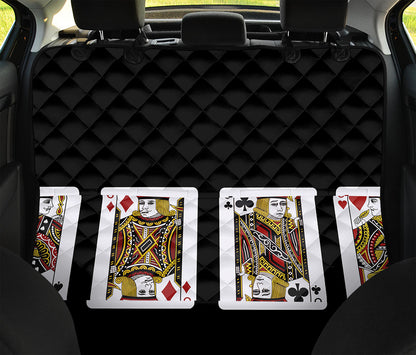 Four Jacks Playing Cards Print Pet Car Back Seat Cover