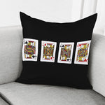 Four Jacks Playing Cards Print Pillow Cover