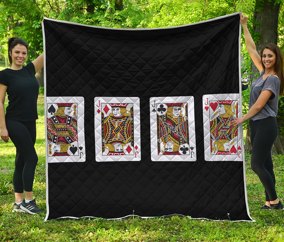Four Jacks Playing Cards Print Quilt