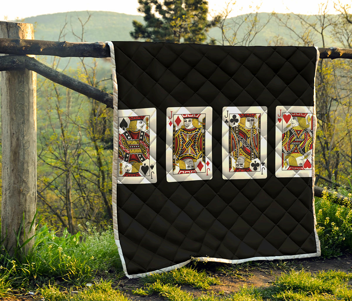 Four Jacks Playing Cards Print Quilt