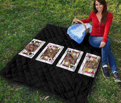 Four Jacks Playing Cards Print Quilt