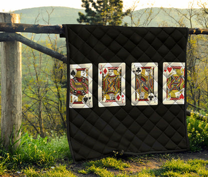 Four Jacks Playing Cards Print Quilt