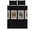 Four Jacks Playing Cards Print Quilt Bed Set