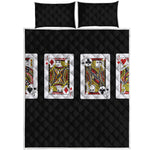 Four Jacks Playing Cards Print Quilt Bed Set