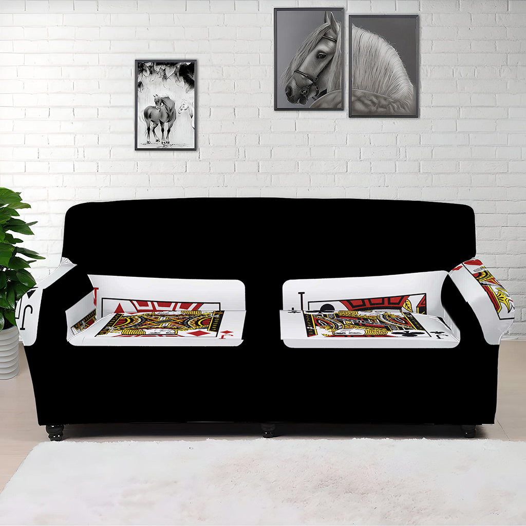 Four Jacks Playing Cards Print Sofa Cover
