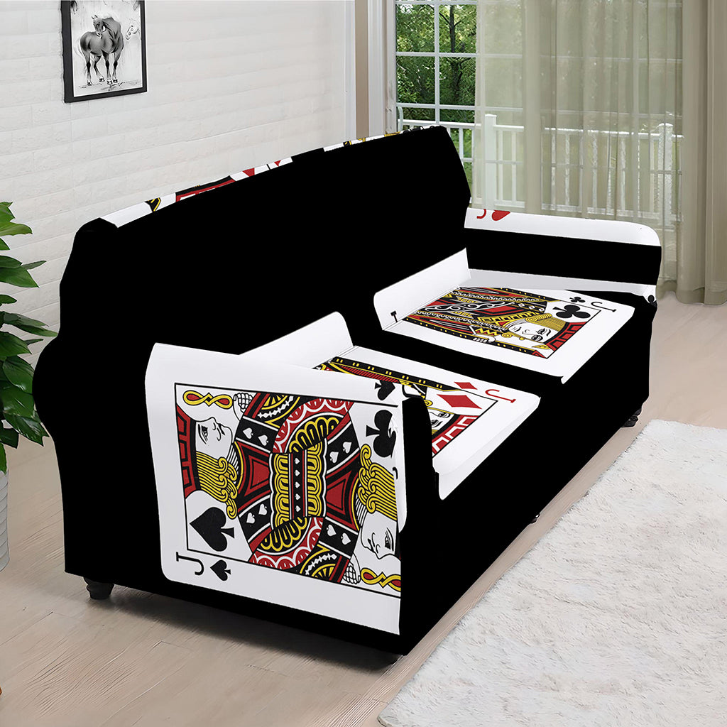 Four Jacks Playing Cards Print Sofa Cover