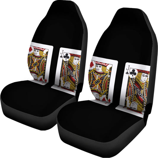 Four Jacks Playing Cards Print Universal Fit Car Seat Covers